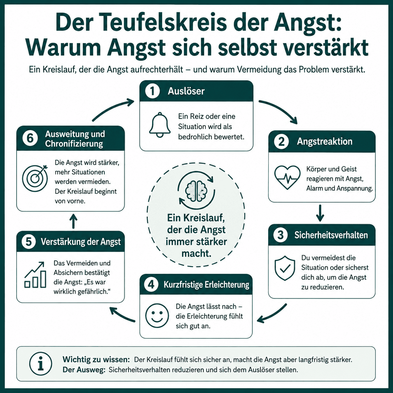 Infografik „Der Teufelskreis der Angst