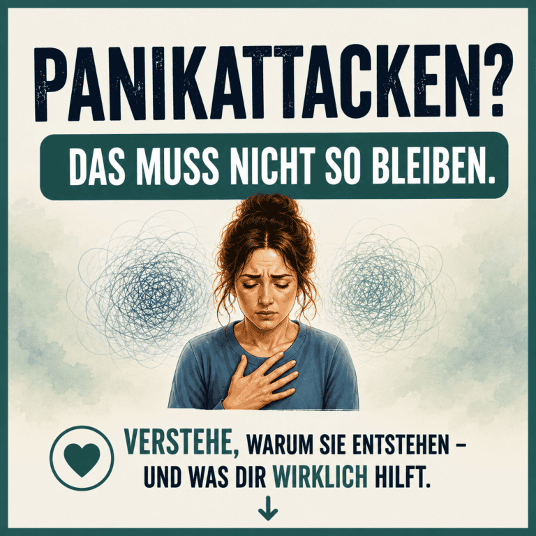 Panikattacken Symptome – Frau mit Herzrasen und Angstgefühl