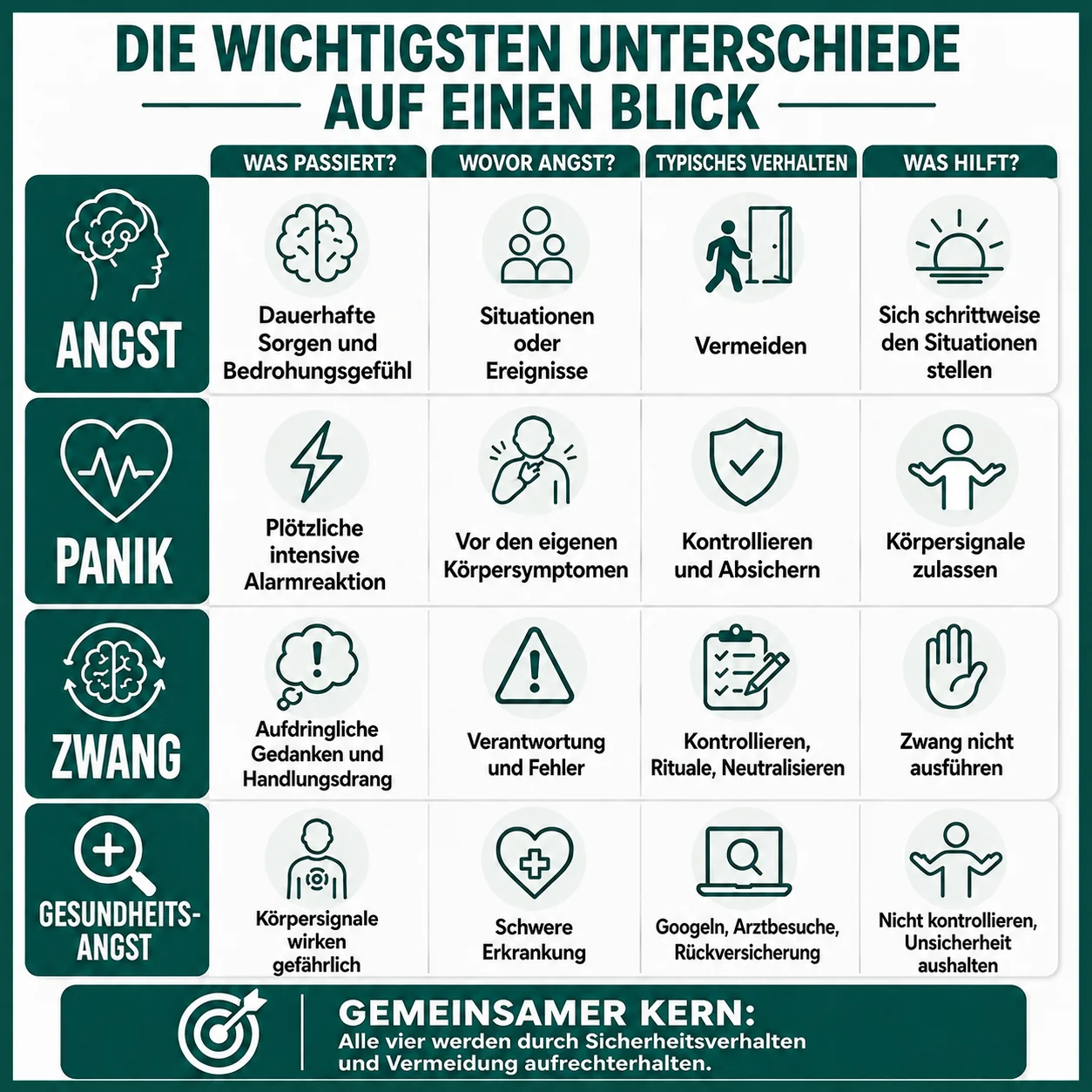 Angstzustände, Panik, Zwang oder Gesundheitsangst? Was ist was – und woran erkennst du den Unterschied? 3 Angstzustände – Die Wichtigsten Unterschiede Auf Einen Blick: Angst, Panik, Zwang oder Gesundheitsangst?